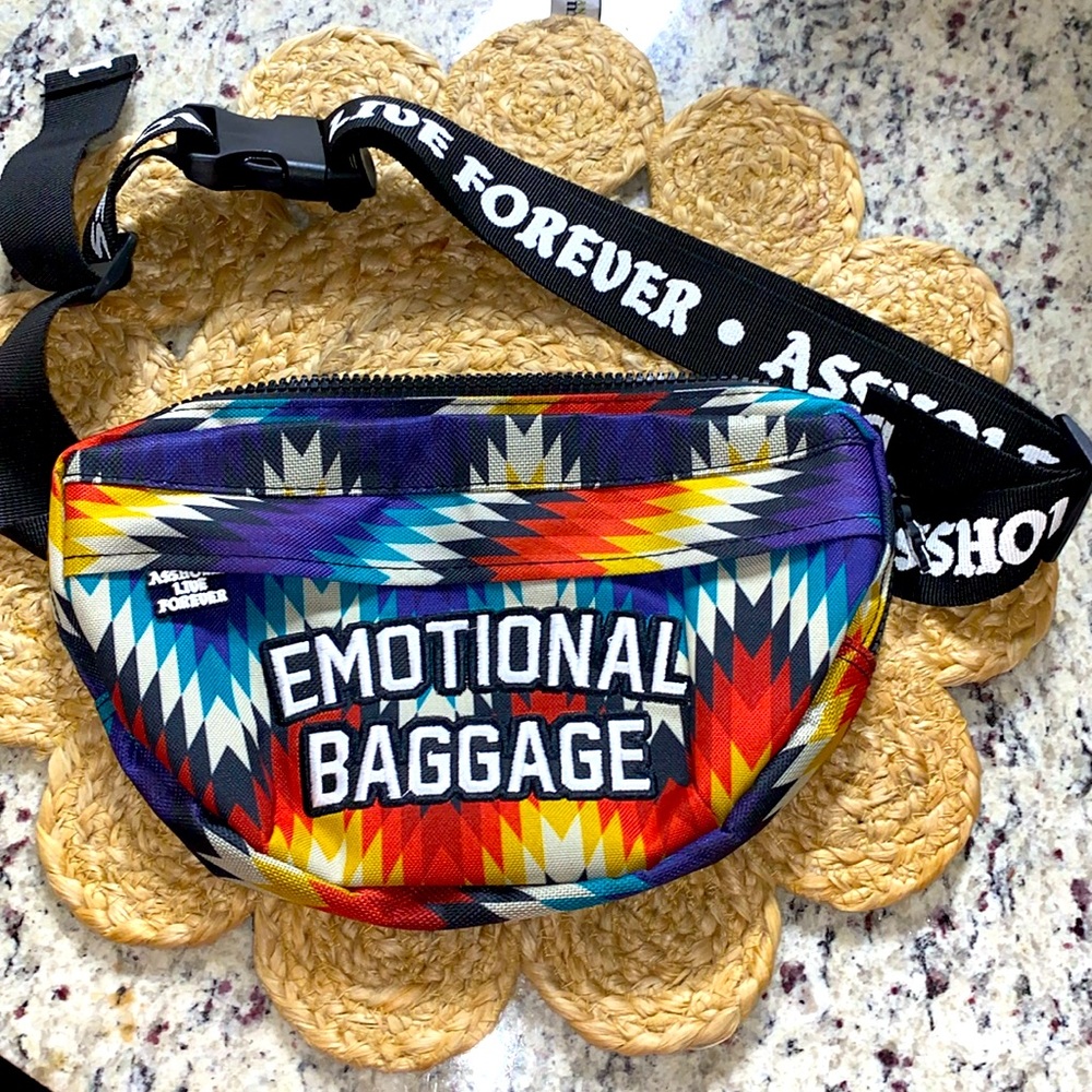 ASSHOLES LIVE FOREVER “Emotional Baggage” waist bag NWOT